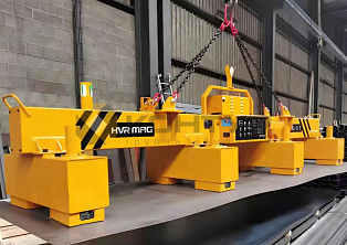 Аккумуляторная грузоподъемная траверса с электропостоянными магнитами для листового проката и штрипс, серия HBEPP