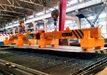 Грузоподъемная траверса с электропостоянными магнитами для листового проката и штрипс, серия HM1