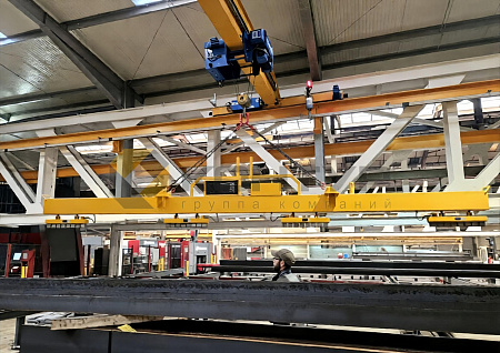 Грузоподъемная траверса с электропостоянными магнитами для стального сортового проката, серия HS