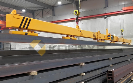 Грузоподъемная траверса с электропостоянными магнитами для стального сортового проката, серия HS