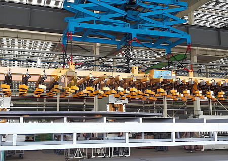 Грузоподъемная траверса с электропостоянными магнитами для загрузки/выгрузки режущих станков , серия HM5