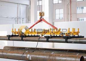 Грузоподъемная траверса с электропостоянными магнитами для трубного проката, серия HT