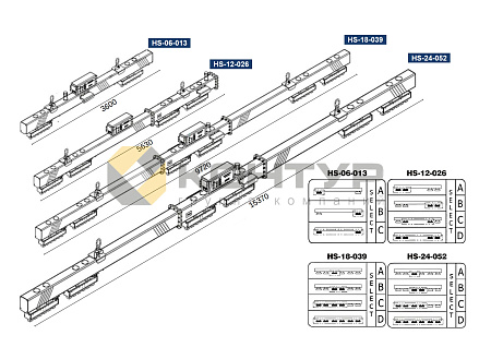 Грузоподъемная траверса с электропостоянными магнитами для стального сортового проката, серия HS